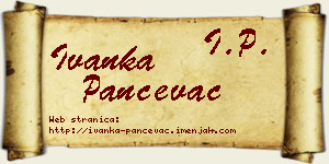 Ivanka Pančevac vizit kartica